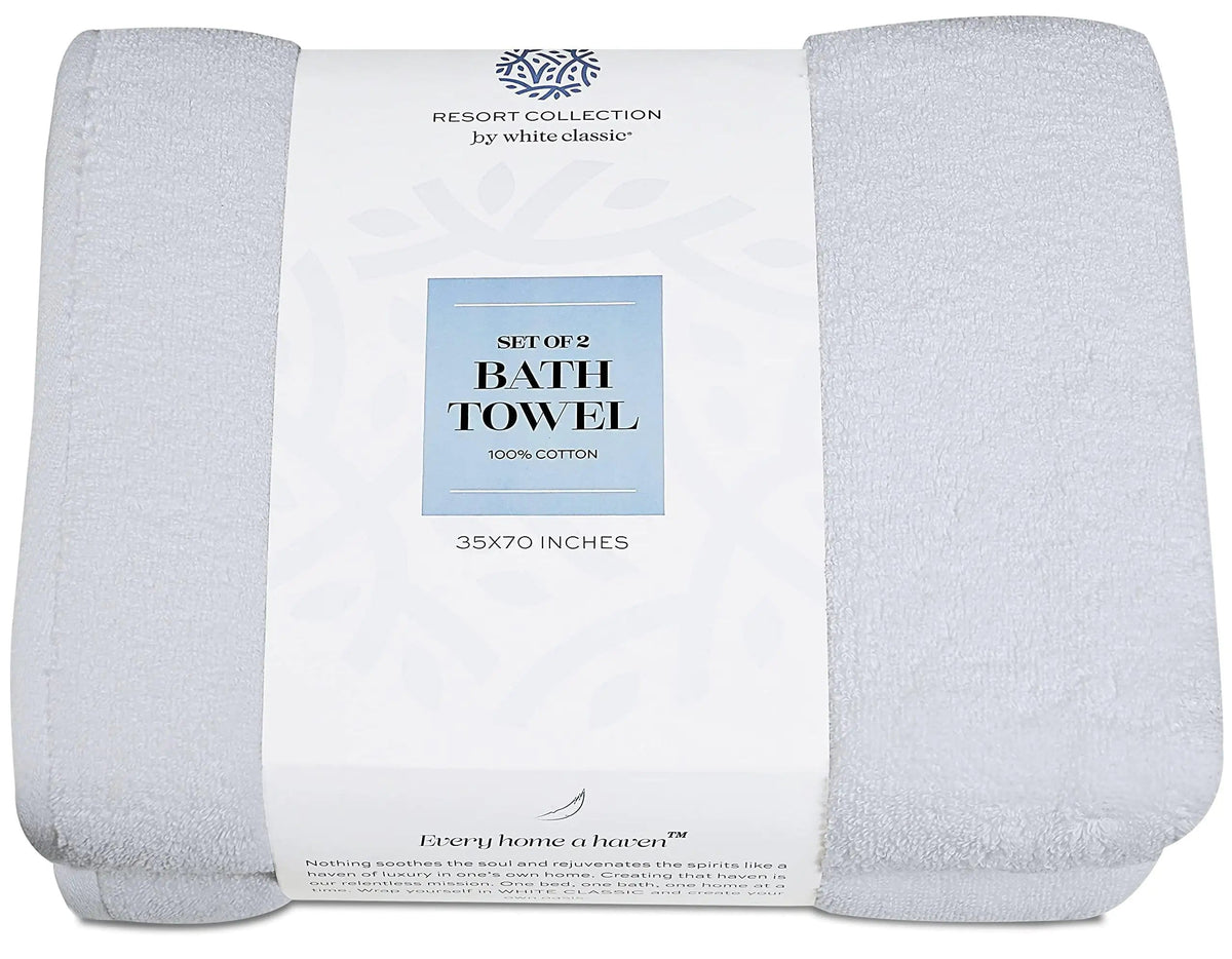 Resort Collection Soft Bath Sheets Towels Set of 2 Oversize Large 35x70 in Rieworkes