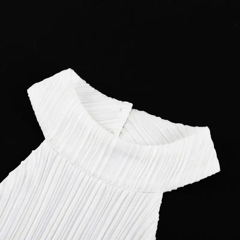 Elegant High Waist Wide Pants Set Rieworkes
