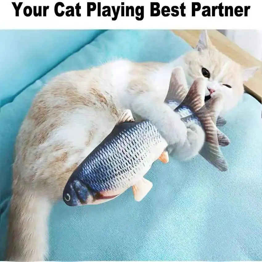 Cats USB Charger Interactive Toy Fish Rieworkes