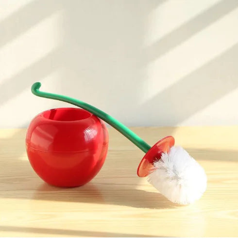 Cherry Toilet Brush Set - Plastic Cleaning Tool (One Set) Rieworkes