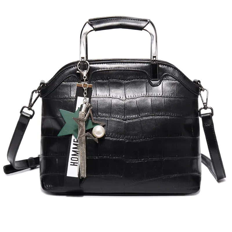 Crocodile Leather Backpack with Dual Straps Mimarta