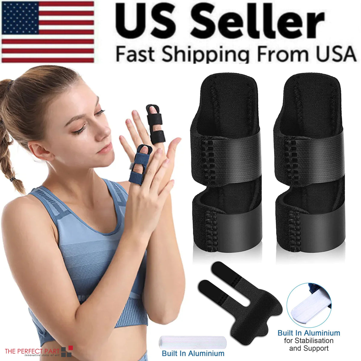 Adjustable Trigger Finger Splint Straightener Corrector Brace Support Protector Rieworkes