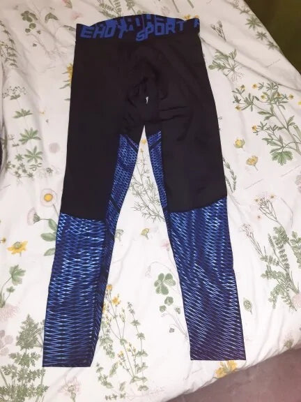 Men's Pro Compression Running Tights: Hot Yoga Pants for Gym &amp; Basketball Rieworkes