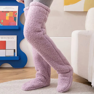 Fuzzy Over Knee High Winter Warm Socks Rieworkes