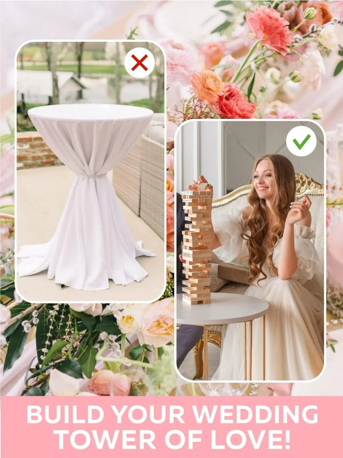 Wedding Guest Book Alternative 75 pcs Wooden Block Guest Book for Sign Rieworkes