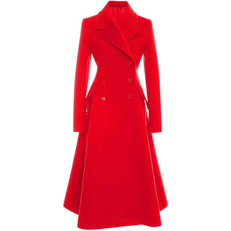 Elegant Slim Fit Women's Wool Coat Mimarta