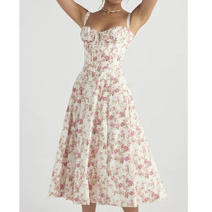 Elegant Floral Sleeveless Maxi Dress Rieworkes