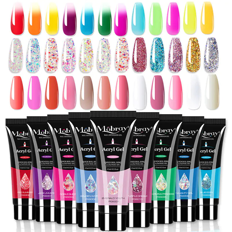 Poly Acrylic Gel: 15ML UV Gel for Nail Extension - 38 Colors Rieworkes