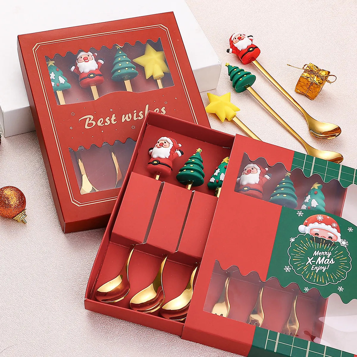 Christmas Cutlery Set: Festive Spoon and Fork Rieworkes