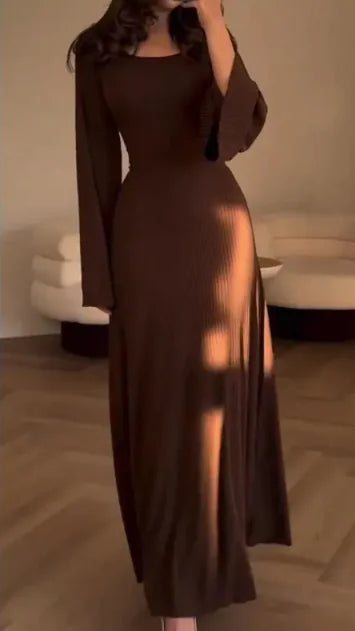 Long Sleeve Split Loose Leisure Professional Dress For Women Rieworkes