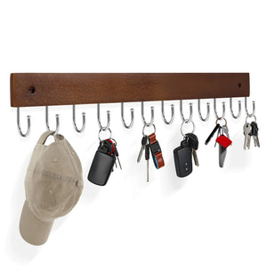 UNIFUN Key Hooks Key Hooks for Wall Mounted with 12 Hooks for Entryway Bathroom Hallway and Kitchen(1PACK) Mimarta