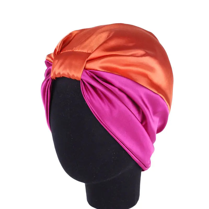 2019 Double Layer Satin Hair Scarf Sleep Cap Mimarta