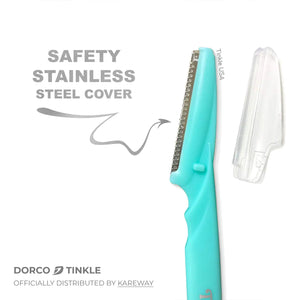 Dorco Tinkle Eyebrow Razors | 3-Pack Precision Dermaplane Tools | Safe & Easy Facial Hair Removal | Ideal for Spa Days & Beauty Gift Sets 1pk Rieworkes