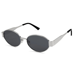 SOJOS Retro Oval Sunglasses for Women Men Trendy Sun Glasses Classic Shades UV400 Protection SJ1217 Gold/Grey Rieworkes