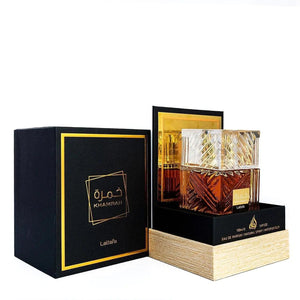 Lattafa Perfumes Khamrah for Unisex Eau de Parfum Spray, 3.4 Ounce Aromatic Spicy 3.4 Fl Oz (Pack of 1) Rieworkes