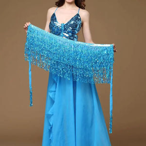 Four-Layer Fringed Waist Scarf for Belly Dance Costume Mimarta