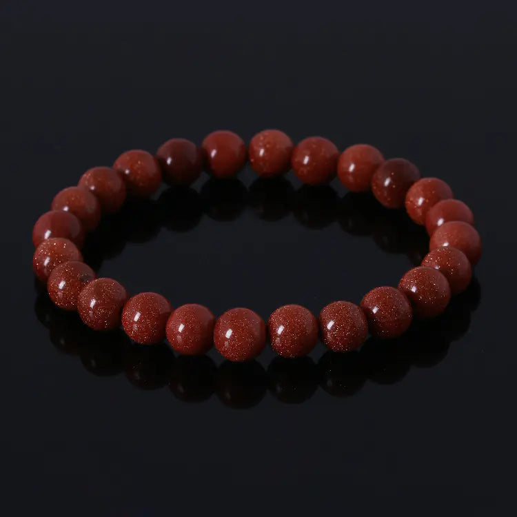 Elastic Beaded Bracelet with Natural Tiger Eye Stones Mimarta