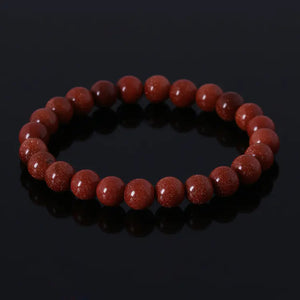 Elastic Beaded Bracelet with Natural Tiger Eye Stones Mimarta