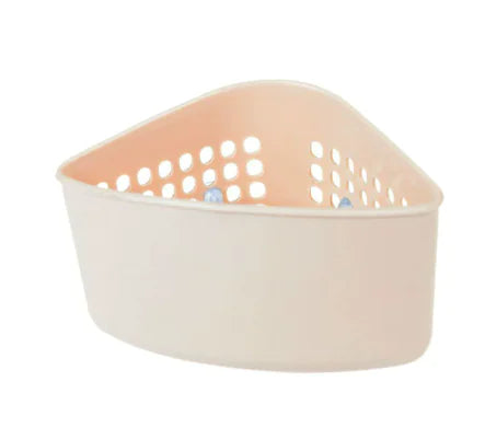 Triangle Sink Drain Basket with Suction Cup Storage Rack Mimarta