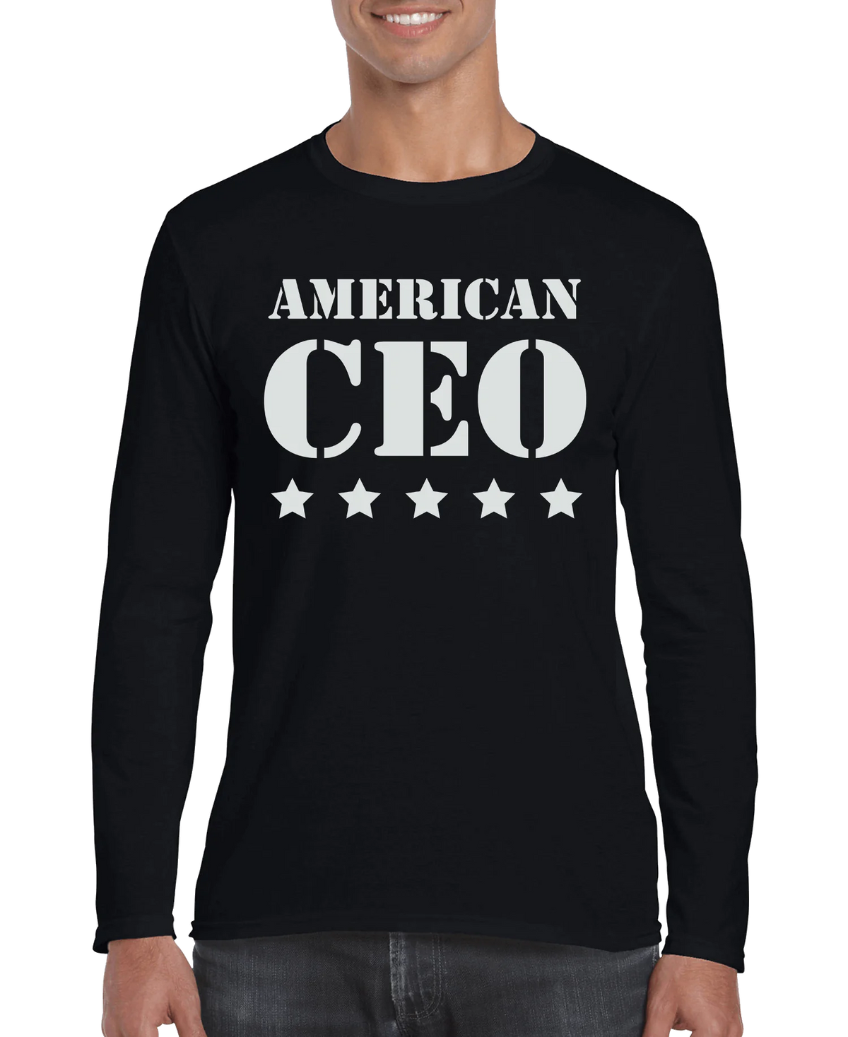 Five Star American CEO Men's Long Sleeve Shirt Rieworkes