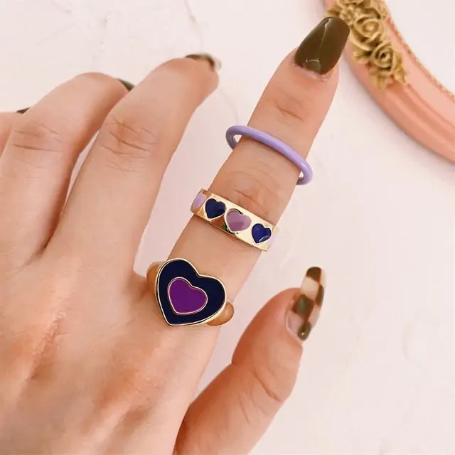 Vintage Embrace Hands Rings Set Rieworkes