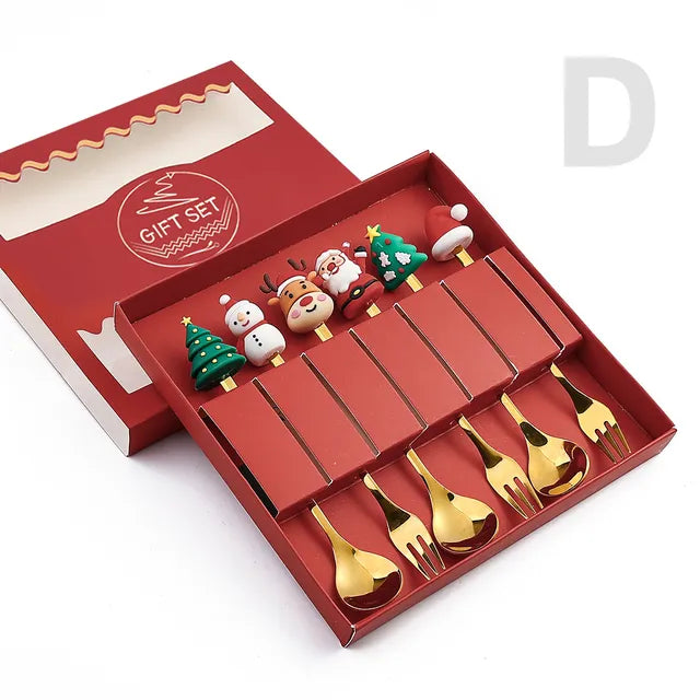 Christmas Cutlery Set: Festive Spoon and Fork Rieworkes