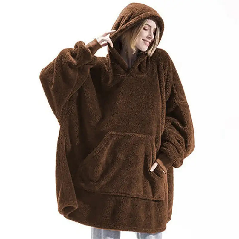 Oversized Fleece Blanket Hoodie Rieworkes