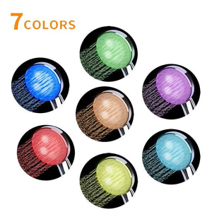 Handheld 7 Color Changing LED Light Water Bath Home Bathroom Shower Head Glow Rieworkes