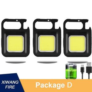 Multifuction Portable USB Rechargeable Pocket Work Light Mini LED Keychain Light Rieworkes