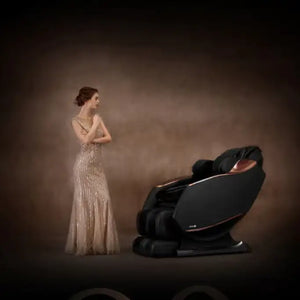 Full Body Zero Gravity Shiatsu Massage Chair SL-Track Recliner With Airbag Speaker LCD Touch Screen Mini Remote Voice Control Back Heat Rieworkes
