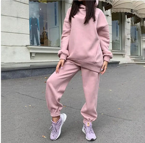 Cozy Hooded Plush Sweatshirt for Women – Casual Sportswear Rieworkes