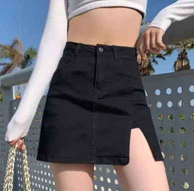 A- Line Slimming Sexy Slit Skirt Rieworkes