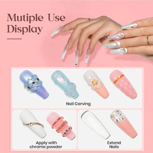 MIZHSE Solid Builder Gel, Nail Sculpture Gel Non-Sticky 4 Colors Nude Clear White Pink Hard Builder Gel Nails UV LED Nail Extension Gel For Nail Salon Home Manicure C-Classic Colors * 4 Rieworkes