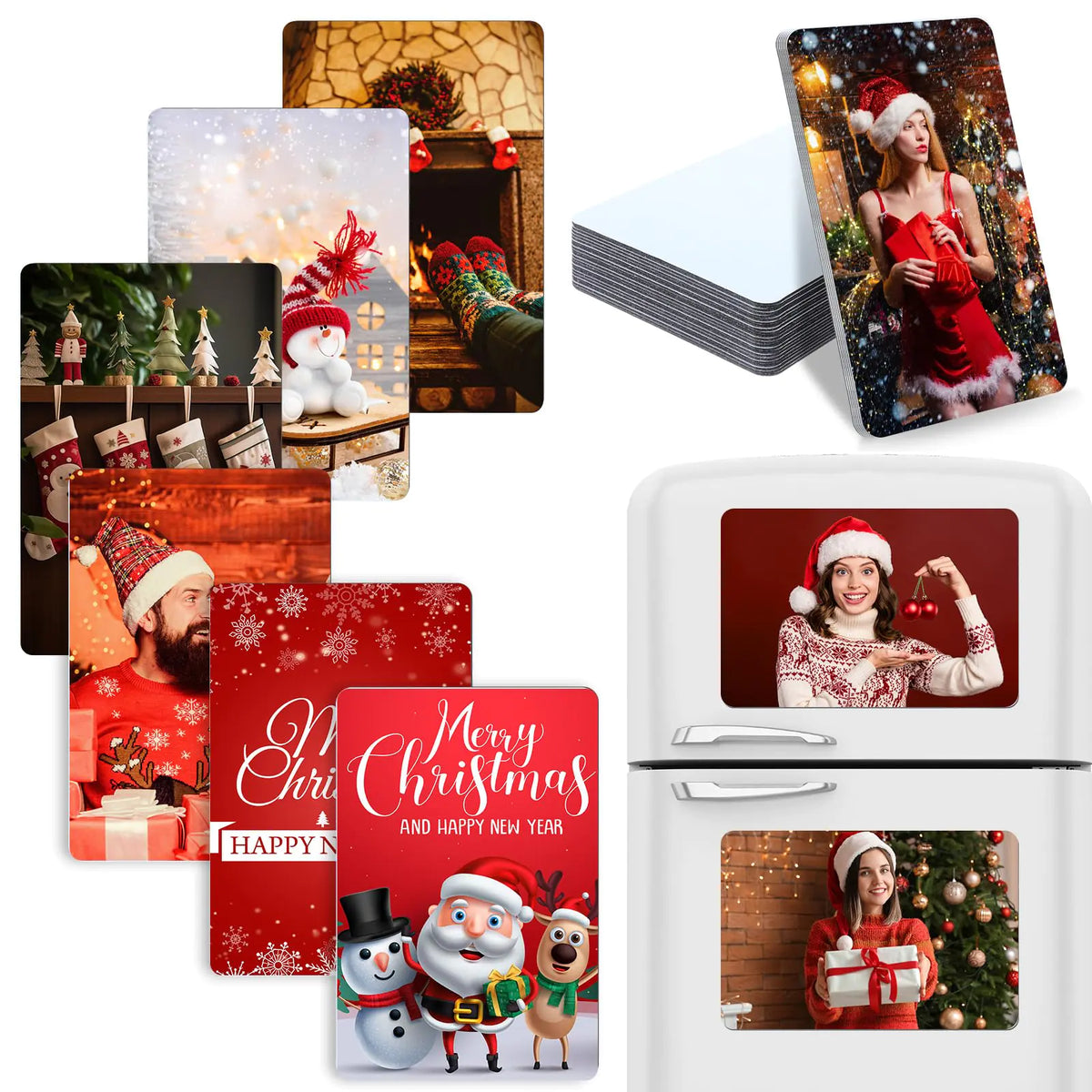 Xuhal 12 Pcs Sublimation Magnet Blanks Personalized Sublimation Blank Refrigerator Magnet Bulk Large Rectangular Fridge Magnet Sublimation Blank Product for Home Kitchen Office Decorative (4x6 Inch) Mimarta