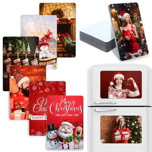 Xuhal 12 Pcs Sublimation Magnet Blanks Personalized Sublimation Blank Refrigerator Magnet Bulk Large Rectangular Fridge Magnet Sublimation Blank Product for Home Kitchen Office Decorative (4x6 Inch) Mimarta