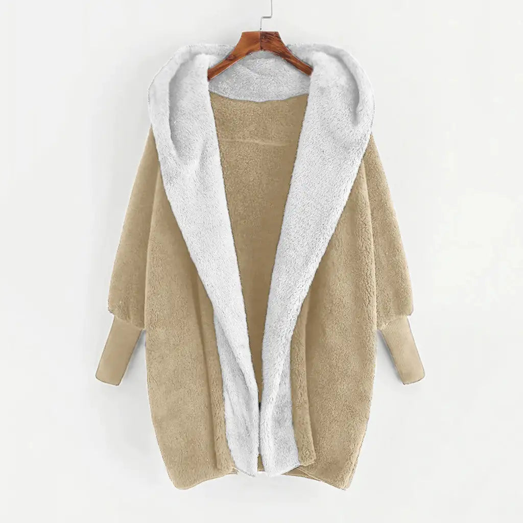 Double-Sided Velvet Hooded Loose Cardigan Coat Rieworkes