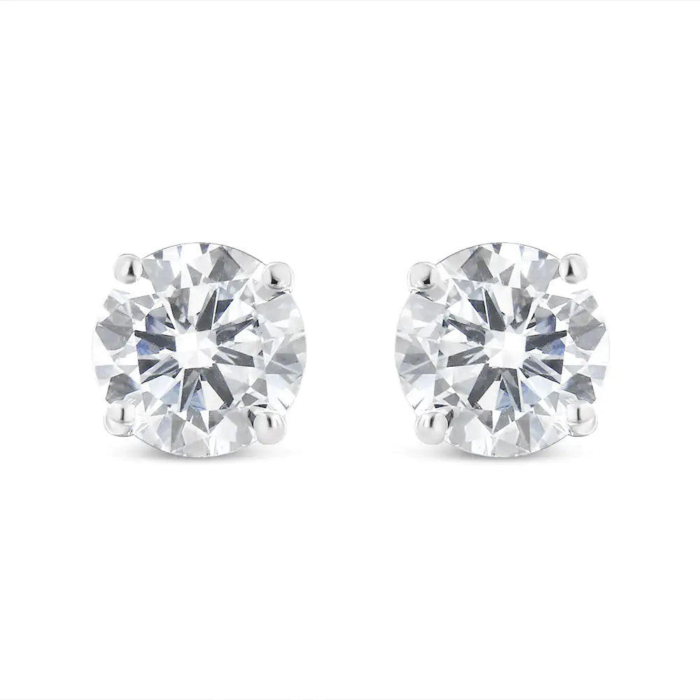 IGI Certified 14K White Gold 1 1/2 Cttw Lab Grown Diamond Solitaire Stud Earrings with Screwbacks (J-K Color, VVS2-VS1 Clarity) Rieworkes