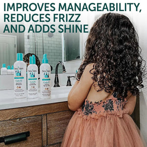 Fairy Tales Curly Q Shampoo & Conditioner Kit for Curly Hair - Hydrates, Detangles, Defines Curls, Tames Frizz -free from Phthalate , Paraben & Sulfate - 3 Travel Size Items 0.33 Fl Oz (Pack of 3) Shampoo + Conditioner + Spray Rieworkes