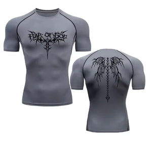 Anime Print Gym Sport Quick Dry Gym TShirts Rieworkes