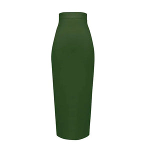 Elegant High Waist Mid-Length Bandage Skirt Mimarta