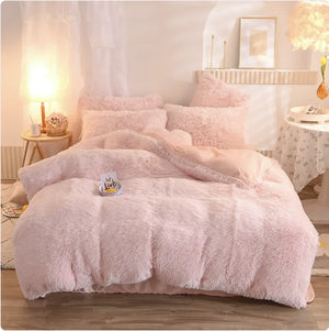 Luxury Plush Fleece Bedding Set - Queen & King Sizes, Warm Quilt Cover & Pillowcases Mimarta