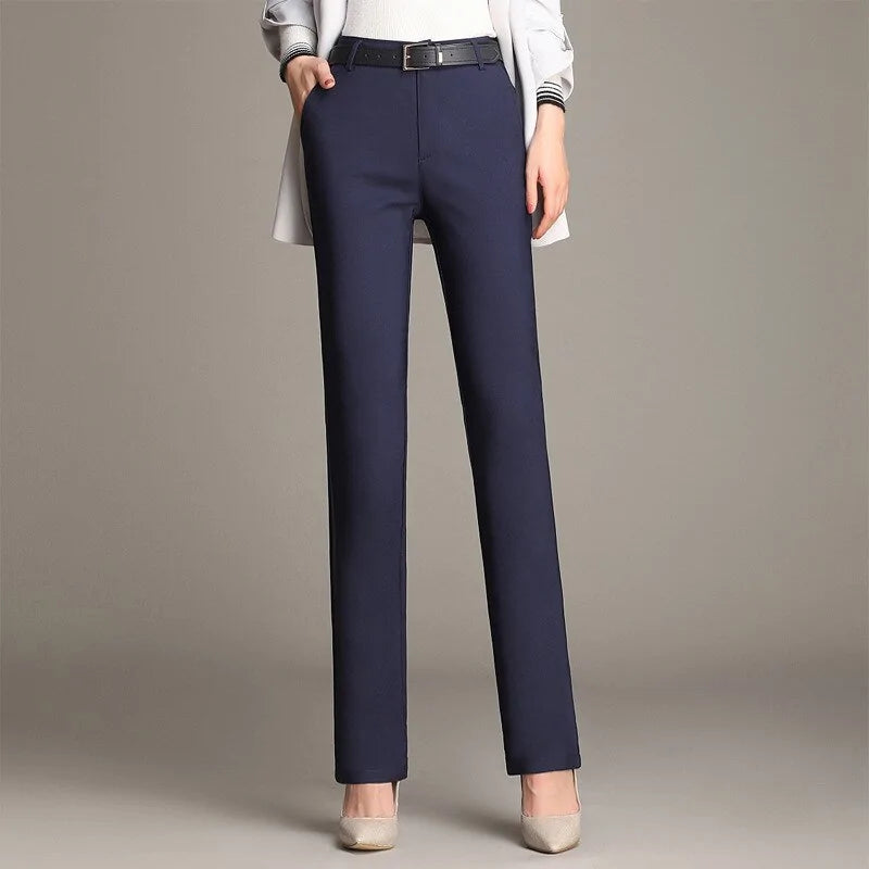 YUEY Women's Straight Leg Office Trousers Rieworkes