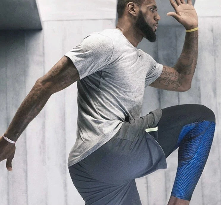 Men's Pro Compression Running Tights: Hot Yoga Pants for Gym &amp; Basketball Rieworkes