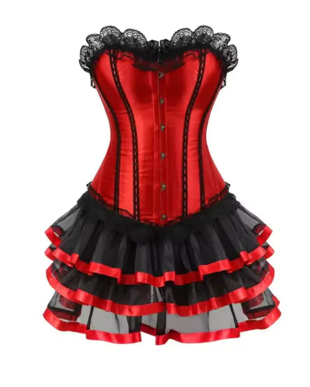 Elegant Red Court Gown Mimarta