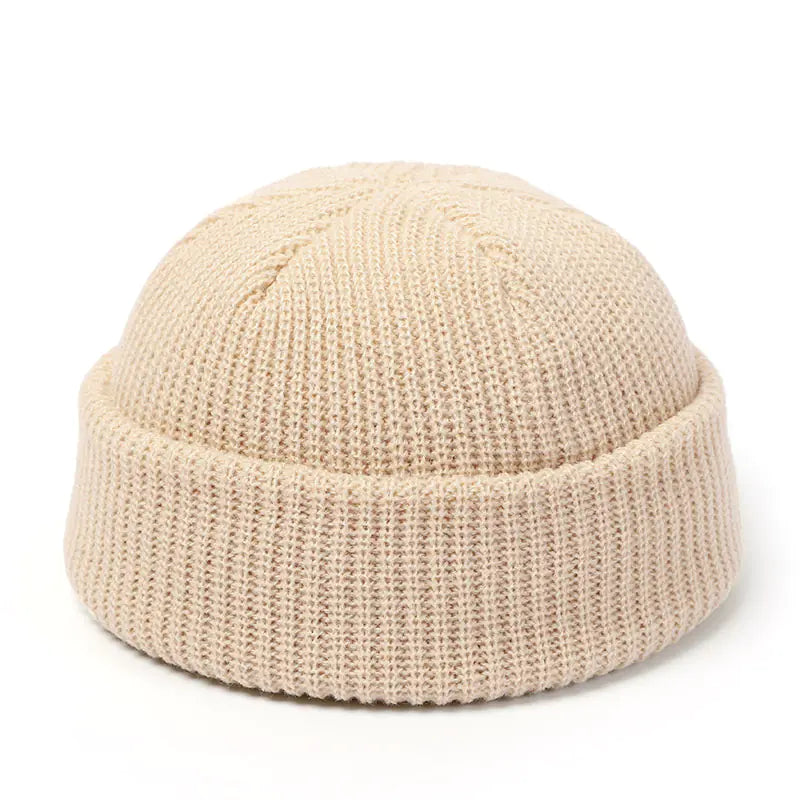 Plain Color Knit Beanie for Men and Women Winter Mimarta
