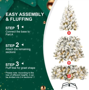 Frost Glow 5ft Flocked Tree Rieworkes