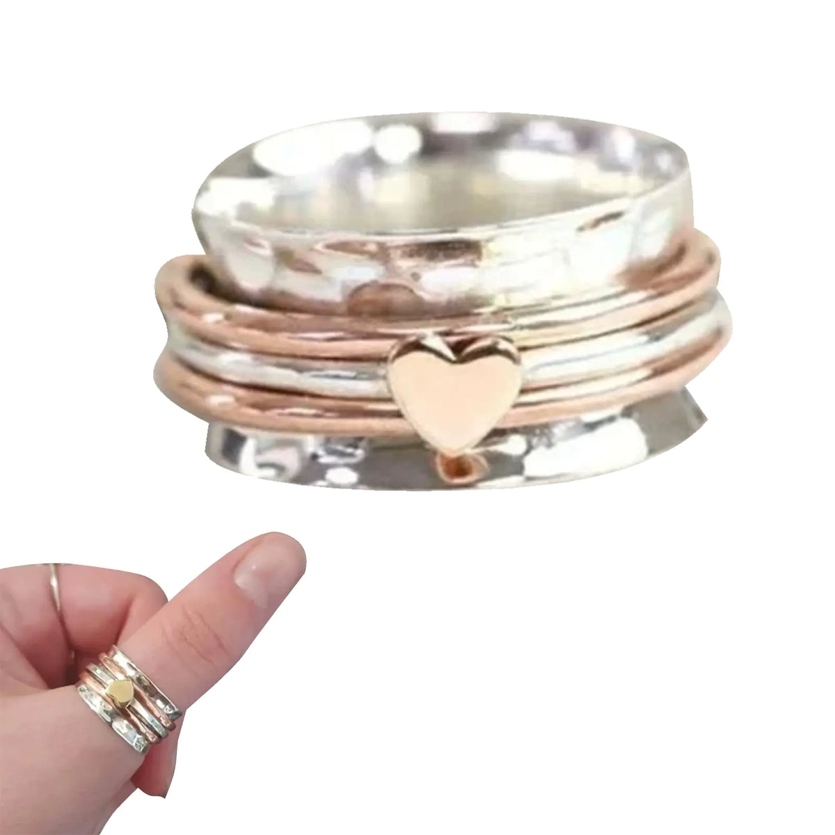 Cherish Self-Love With Heart Spinner Rings Rieworkes