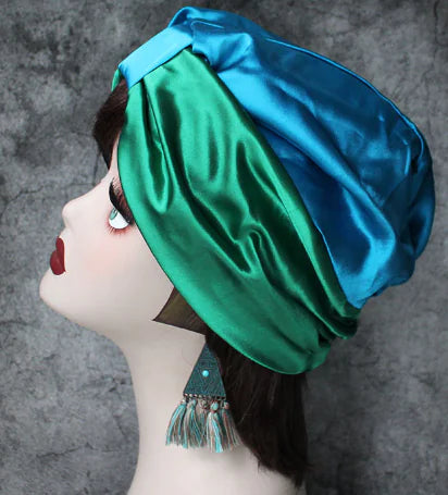 2019 Double Layer Satin Hair Scarf Sleep Cap Mimarta