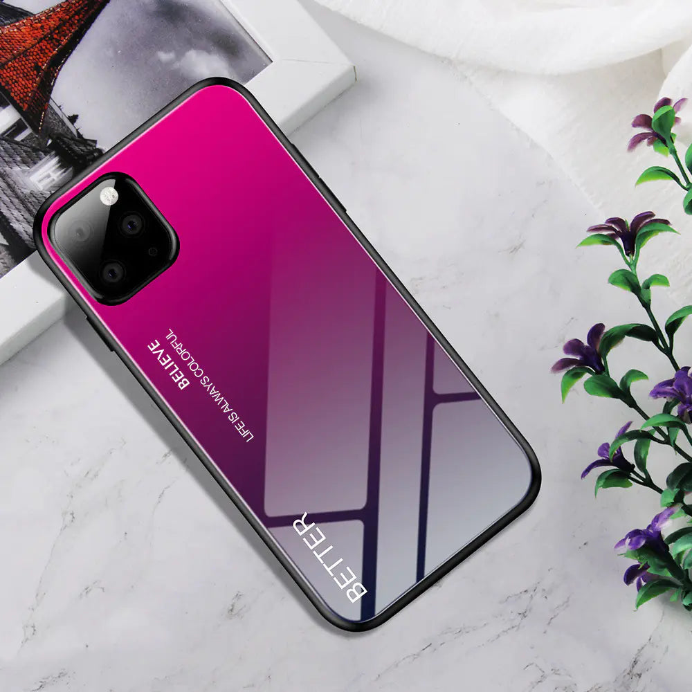 Gradient Glass Phone Case for iPhone 11 and XS Max Mimarta