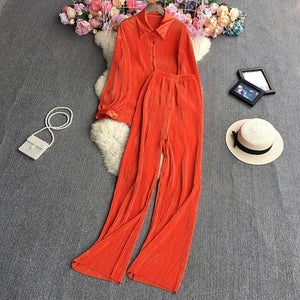 Pleated Set For Women Rieworkes